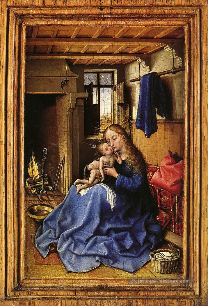 Vierge à l’enfant dans un intérieur Robert Campin Peintures à l'huile
